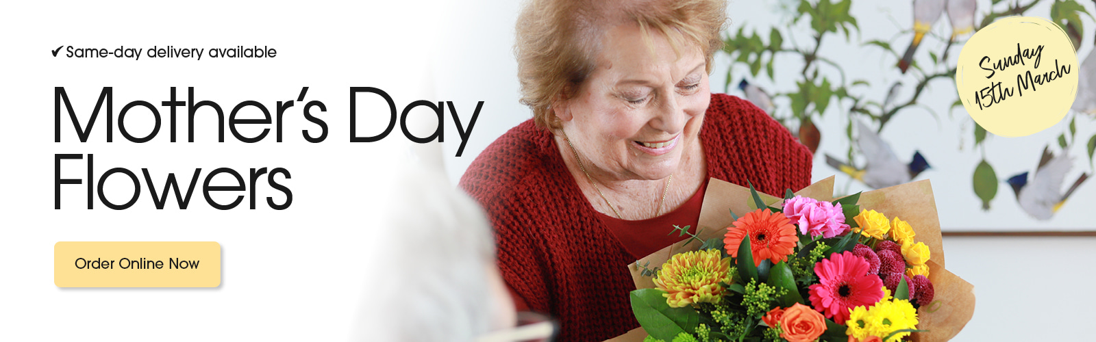 Seasonal bouquets from Petals in Bloom in London offering same-day delivery